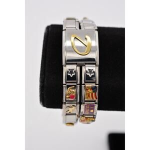 Personalized Charm Bracelet Initial D J Dolceoro D'LinQ Multi-Charm Bin6